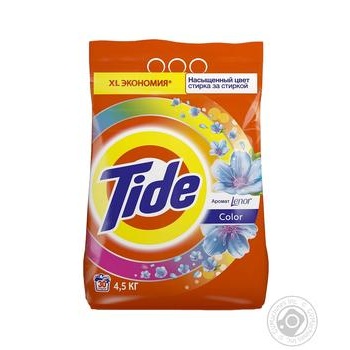 Laundry detergent powder Tide Color Lenor Touch of Scent 4,5kg - buy, prices for MegaMarket - photo 1
