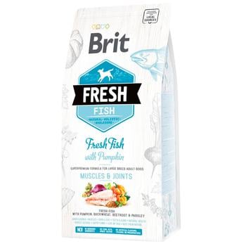 Корм сухий Brit Fresh Muscles & Joints з рибою та гарбузом для дорослих собак великих порід 2,5кг - купити, ціни на MasterZoo - фото 1