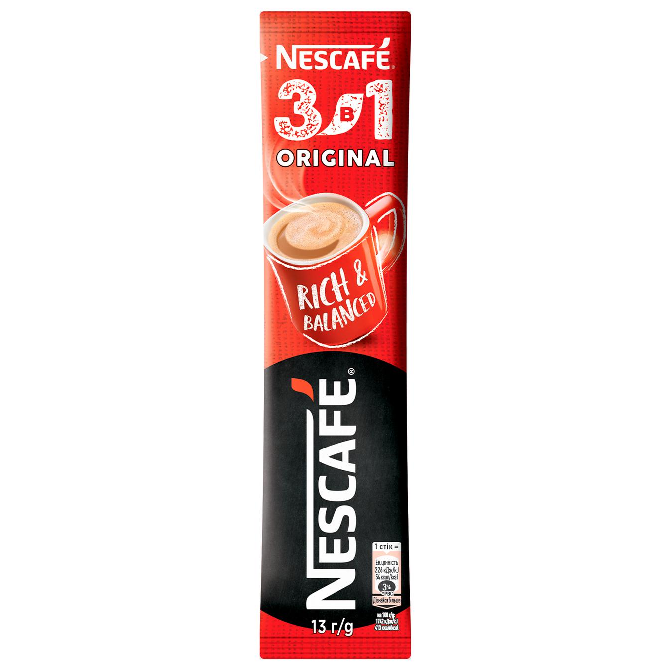 

Кофе растворимый Nescafe Original 3 в 1 стик 8шт 13г