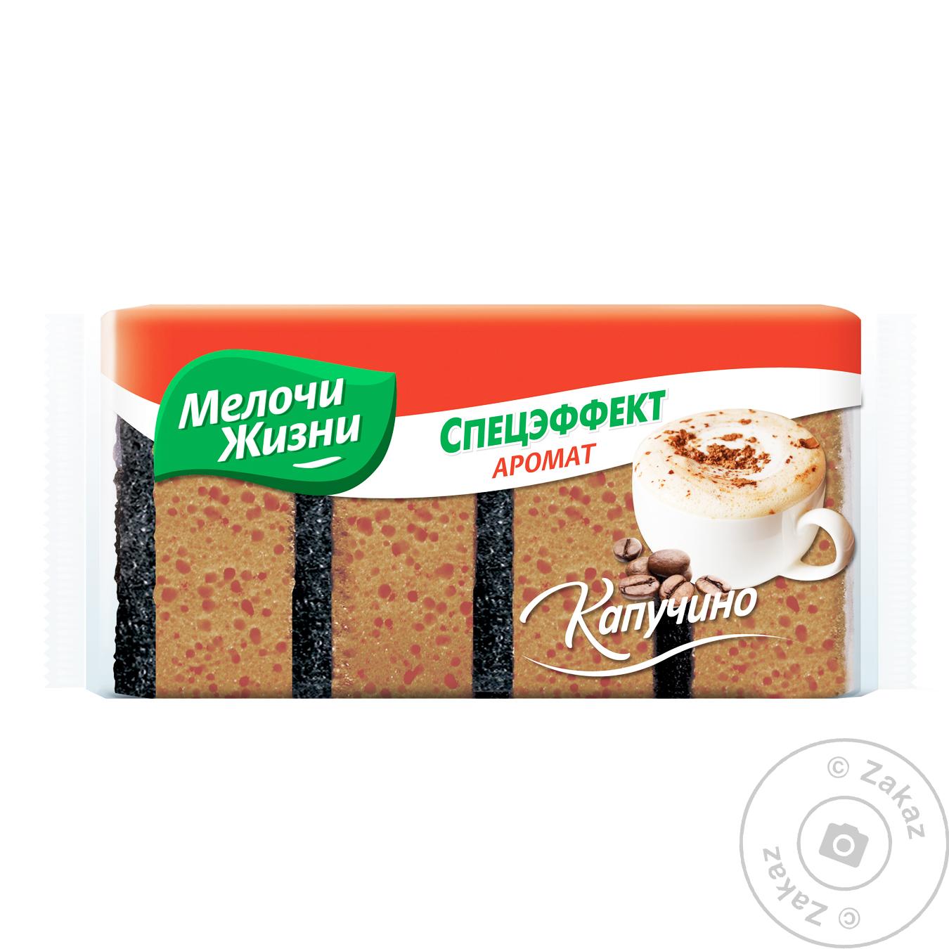 

Губки кухонные Мелочи жизни Спецэффект аромат капучино 4шт