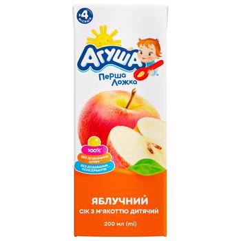 Agusha For Babies From 4 Months Sugar-Free Apple Juice 200ml - buy, prices for NOVUS - photo 2