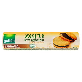 Gullon Diet Nature Sugar Free Sandwich Cookies with Chocolate Filling 250g - buy, prices for MegaMarket - photo 1