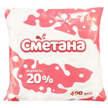 Сметана 7 20% 400г