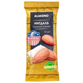 Миндаль Almond жареный соленый 50г - купить, цены на VARUS - фото 1