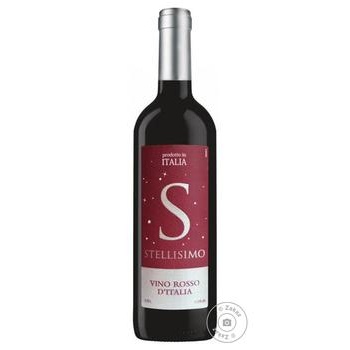 Вино Stellisimo Rosso D`Italia красное сухое 0,75л - купить, цены на МегаМаркет - фото 1