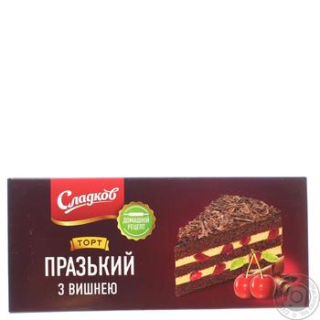 Sladkov Prazhskiy with cherry cake 450g - buy, prices for MegaMarket - photo 1