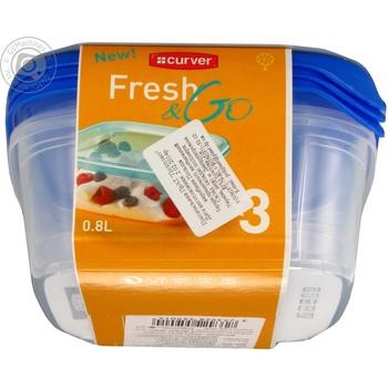 Curver Fresh&Go Food container 3pcs 0.8l - buy, prices for NOVUS - photo 3