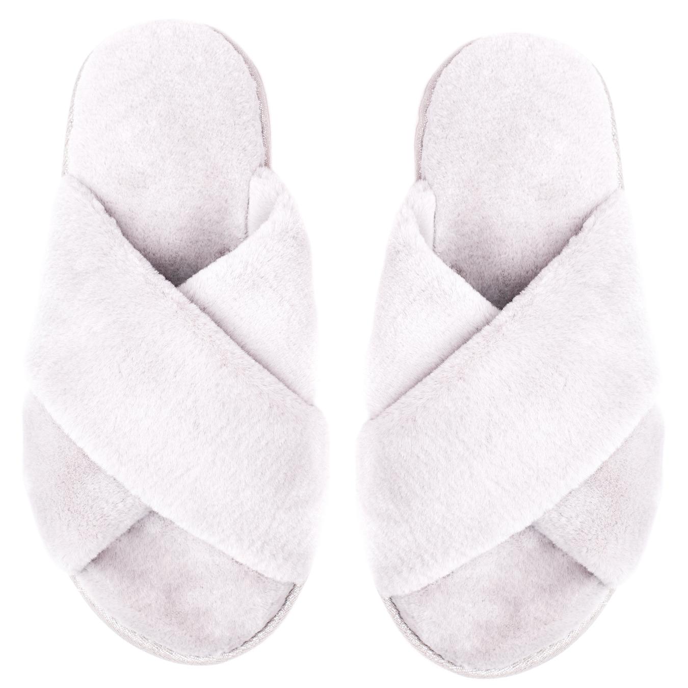 

Тапочки Twins HS-LUX женские домашние меховые серые 40р
