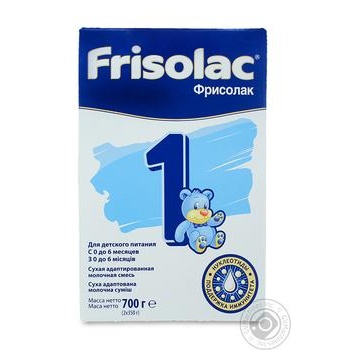 Смесь Frisolac 1 сухая молочная с 0 до 6 месяцев 700г купить, цены на МегаМаркет - фото 1