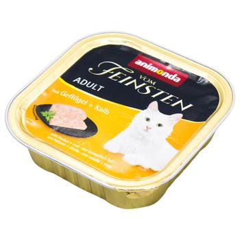 Корм вологий Animonda Vom Feinsten з птицею та телятиною для дорослих котів 100г - купити, ціни на MasterZoo - фото 1