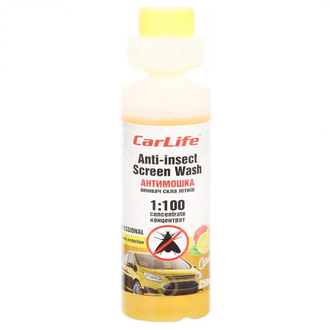 

Очисник скла літній Carlife anti-insect с запахом цитруса 250мл