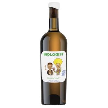 Biologist Chardonnay Unfiltered White Semi-dry Wine 13% 0.75l