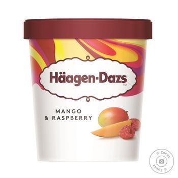 Морозиво Haagen-Dazs Манго-Малина пломбір 400г купити, ціни на МегаМаркет - фото 1