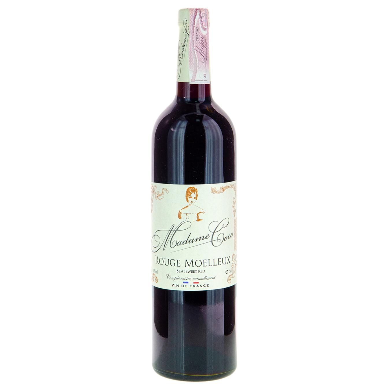 

Вино Madame Coco Rouge Moelleux красное полусладжое 13% 0,75л