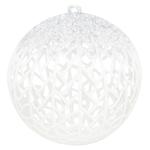 Прикраса Столяр Куля біла 12см HFK236W