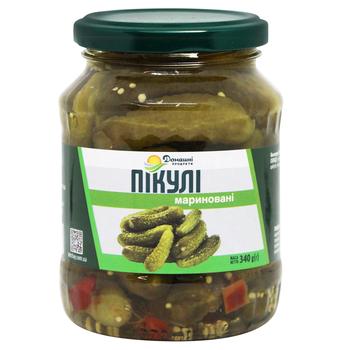 Domashni Produkty Marinated Cucumbers 340g - buy, prices for NOVUS - photo 1