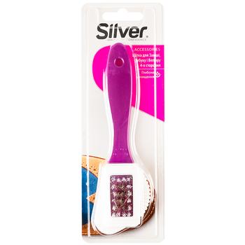 Щетка Silver для нубука и замши 4-х сторонняя - купить, цены на Чудо Маркет - фото 1