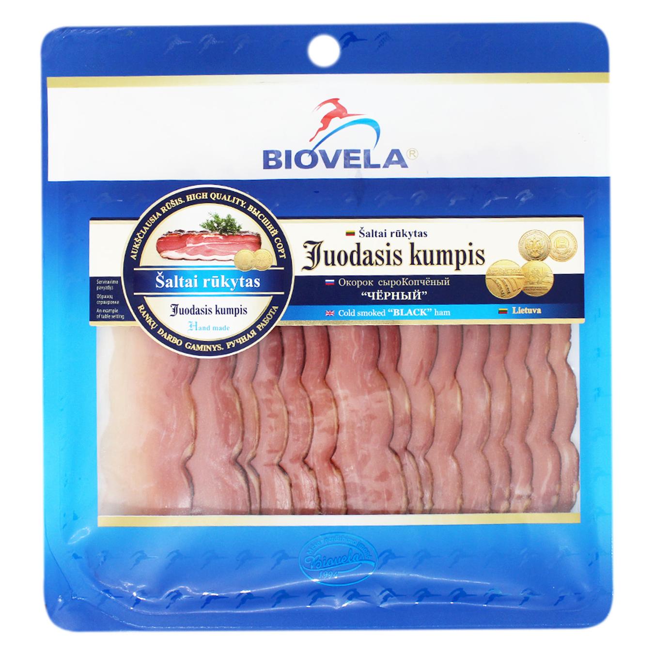 

Ветчина Biovela черная нарезка сырокопченая 110г