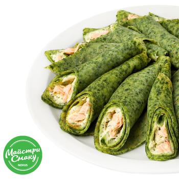Блины шпинатные с красной рыбой - купить, цены на NOVUS - фото 1