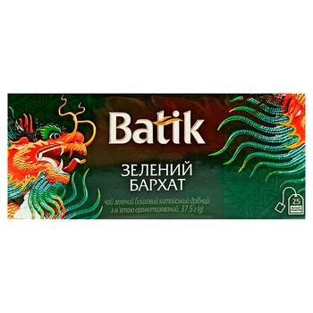 Чай Batik Зеленый Бархат зеленый с мятой 25шт х 1,5г
