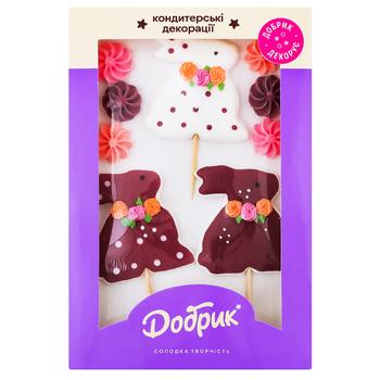 Декорації кондитерські Добрик Зайчики New 9шт - купити, ціни на NOVUS - фото 1