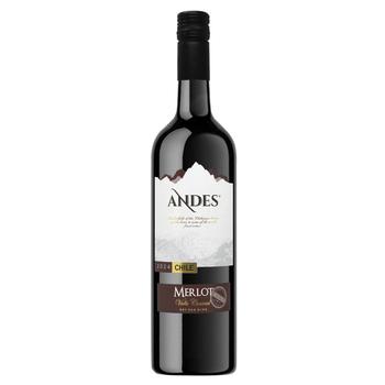 Вино Andes Merlot червоне сухе 13% 0,75л