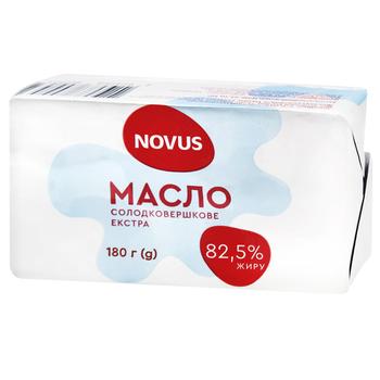 Масло Novus Экстра сладкосливочное 82,5% 180г - купить, цены на NOVUS - фото 1