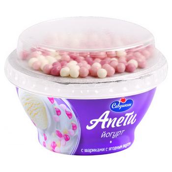 Savushkin Apeti With Berry Flavored Balls 5% 105г - buy, prices for ULTRAMARKET - photo 1