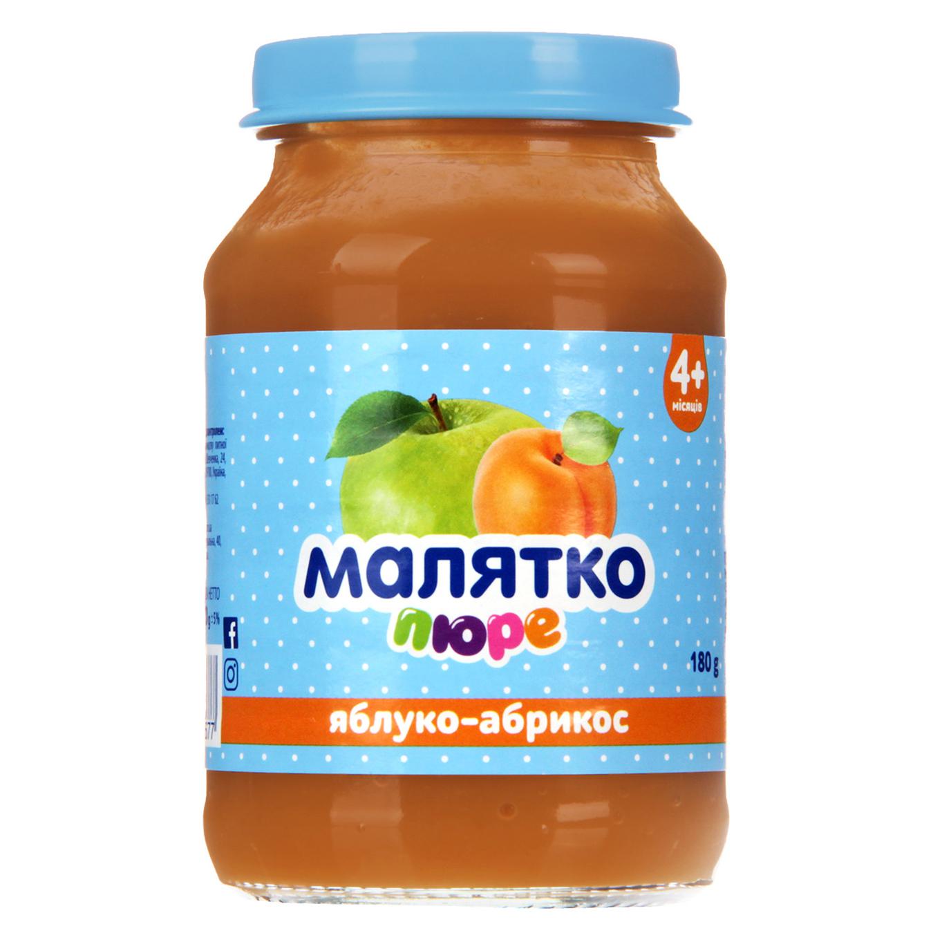 

Пюре Малятко яблоко-абрикос 180г