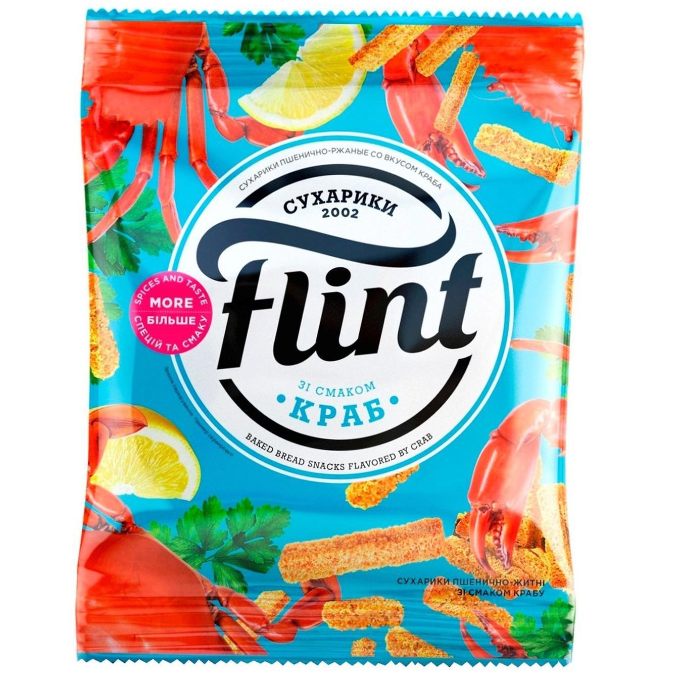 

Сухарики Flint пшенично-ржаные со вкусом краба 70г