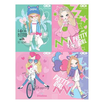 ZiBi Kids Line Pretty GirlsI Notebook on Spring with Cardboard Cover A6 40 Sheets - buy, prices for Za Raz - photo 1