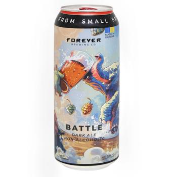 Пиво Forever Battle темное нефильтрованное безалкогольное 0,5л