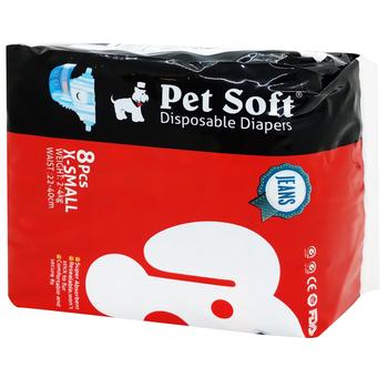 Підгузки для собак Pet Soft Джинс 34*27см 8шт - купити, ціни на Таврія В - фото 2