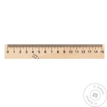 Wooden Ruler Silk-Screen Printing 15cm