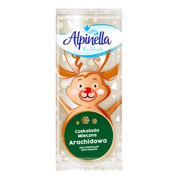 Шоколад Alpinella молочный с арахисом 90г - купить, цены на КОСМОС - фото 1