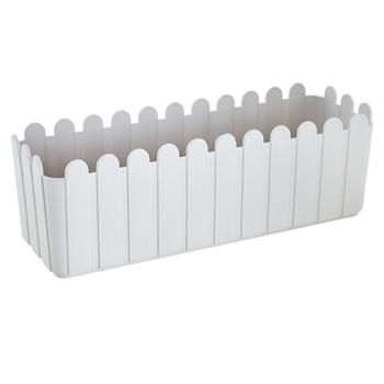 Aleana Fence Balcony Flowerpot White Rose 49x16.5cm - buy, prices for NOVUS - photo 1