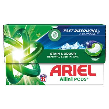 Капсули для прання Ariel Allin1 Pods Гірське джерело 22шт