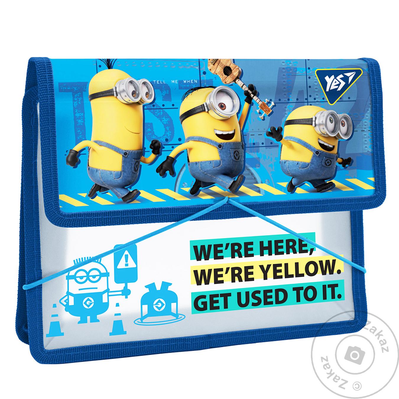 

Папка д/зошитів Yes пласт. на реинці В5 Minions 491565