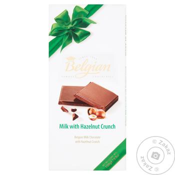 Belgian Milk Chocolate With Crispy Hazelnuts 100g - buy, prices for Tavria V - photo 1