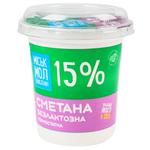 Сметана Міськмолзавод №1 безлактозная 15% 300г