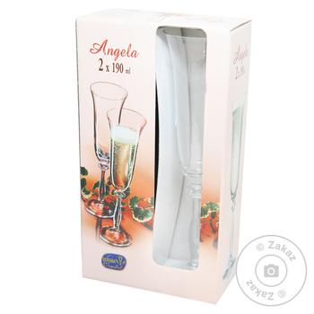 Bohemia Glass Angela For Champagne 190ml 2pcs - buy, prices for Auchan - photo 1