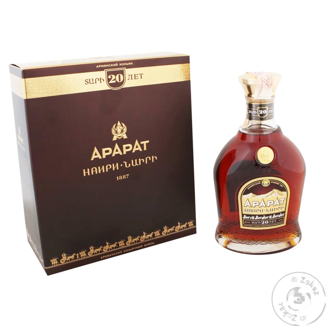 

Коньяк Ararat Наири армянский 20 лет 40% 0.7л