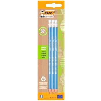 Карандаш BIC Evolution треугольный с ластиком HB 3шт - купить, цены на ULTRAMARKET - фото 1