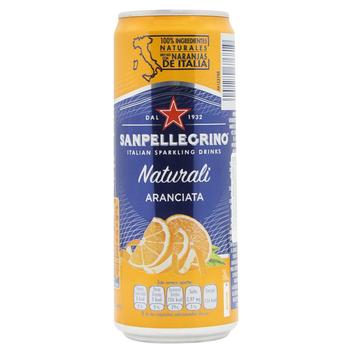 Напій газований Sanpellegrino Aranciata Апельсин 0,33л - купити, ціни на КОСМОС - фото 1