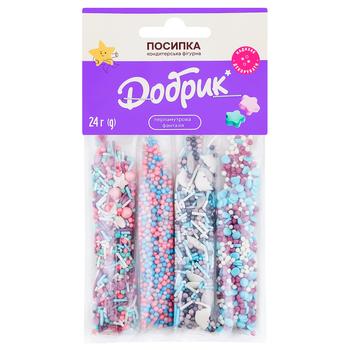 Посыпка кондитерская Добрик Перламутровая фантазия 24г - купить, цены на КОСМОС - фото 1