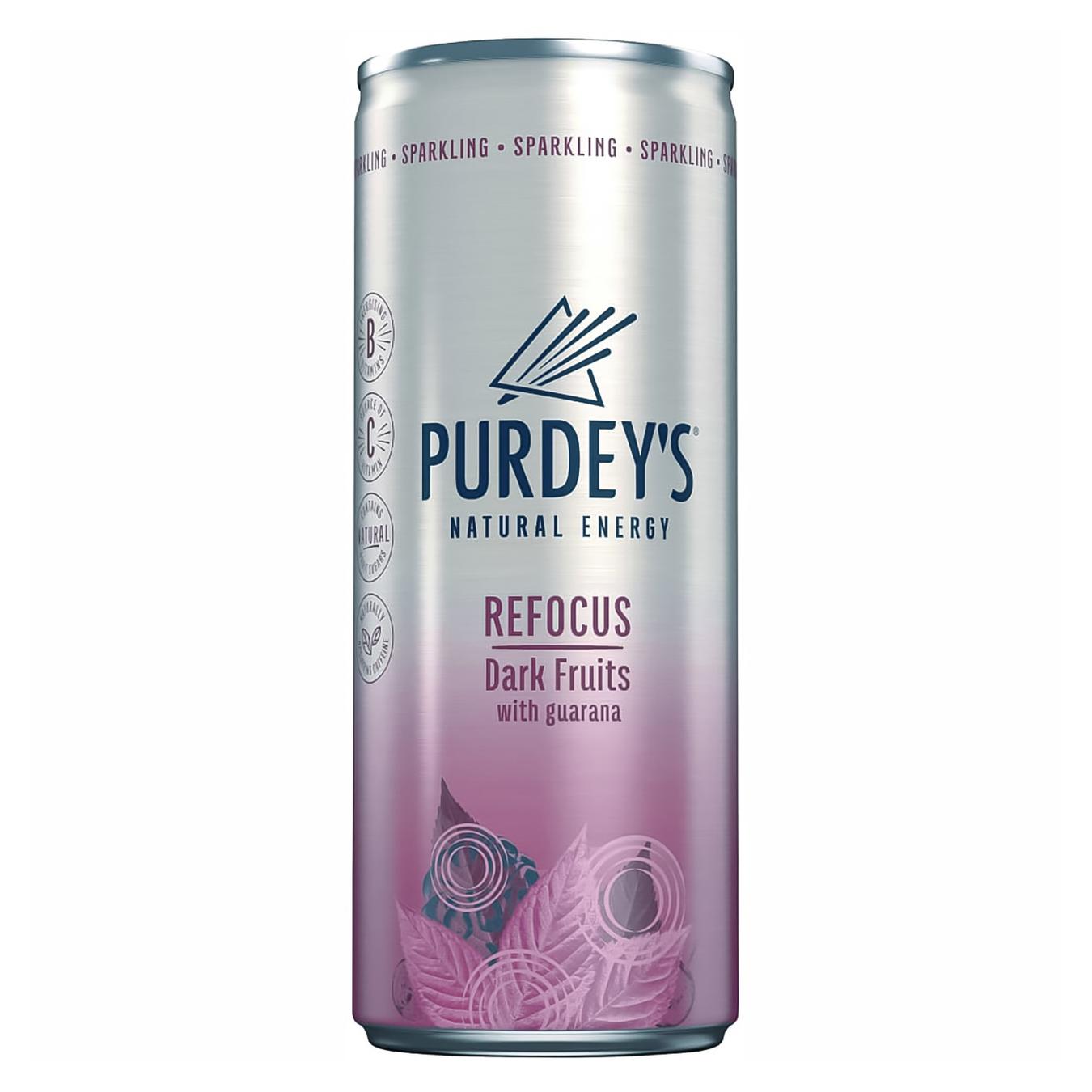 

Напиток энергетический Purdey's Refocus Dark Fruits газированный 250мл