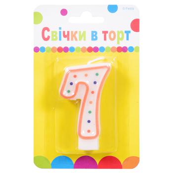 Свеча для торта Party Favors Цифра 7 - купить, цены на Таврия В - фото 1