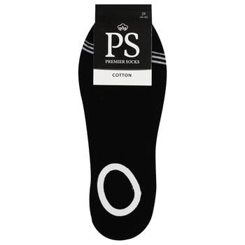 Premier Socks Black Men's Footlets-Ring 29s