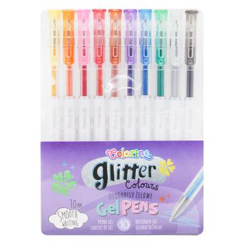 Ручки Colorino Glitter гелевые 10шт