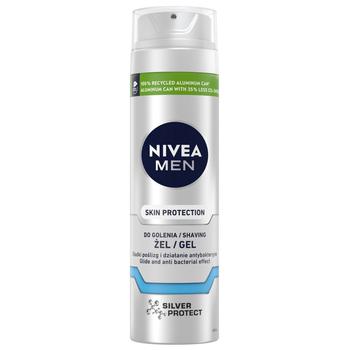 Nivea Men Silver Protection Shaving Gel with Silver Ions 200ml - buy, prices for METRO - photo 1